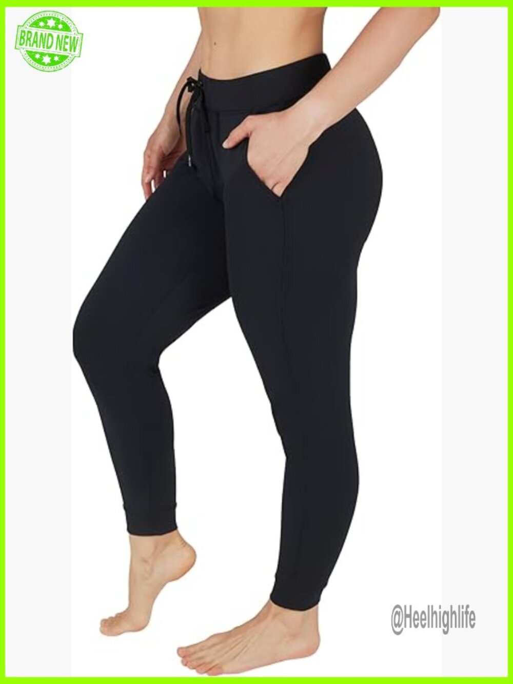 High Waisted Athletic Joggers with Pockets Drawstring Workout Lounge Pants